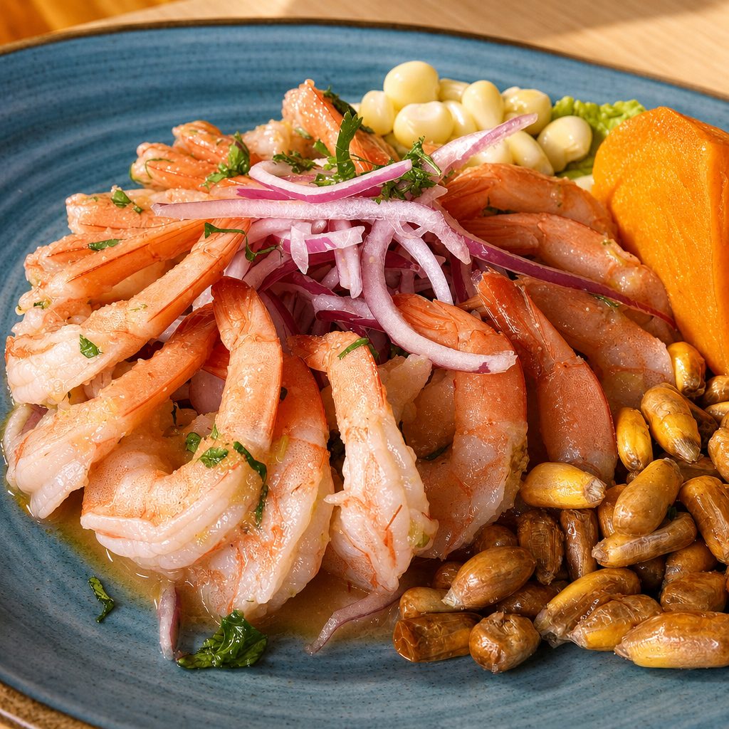 Ceviche de Camarones.