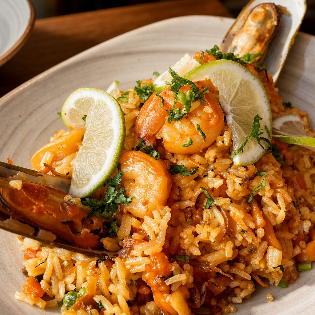 Arroz Con Mariscos.