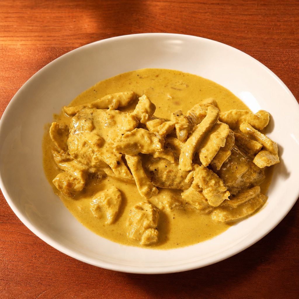 Tacu Tacu De Pollo en Salsa.